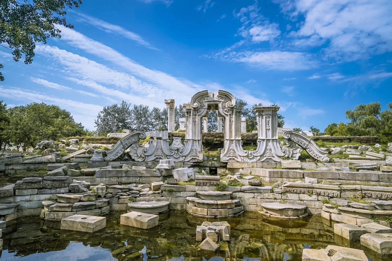 Yuanmingyuan Old Summer Palace ruins in Beijing